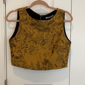 Alice Olivia Gold Cropped top